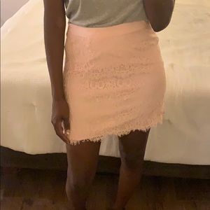 Forever 21 light pink lace mini skirt